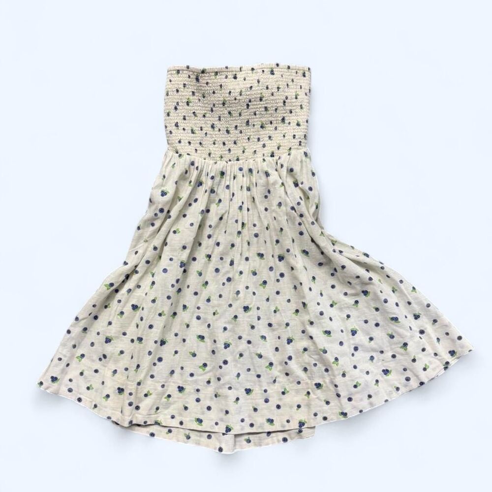 Urban-outfitters Women's Blueberry Print Strapless Mini Dress Size Small